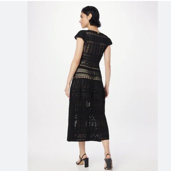 Ali&derech Fit&flare Midi Dress Knit Lace Overlay medium - Picture 2 of 7